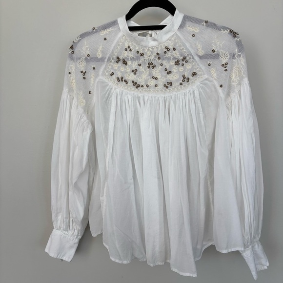 Free People Have It My Way Embroidered Top Size S - Picture 1 of 9